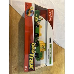 NEW GeoTrax Train THE GREENEST TEAM Lights & Sounds Vehicle Eco-D & Ethan *READ*